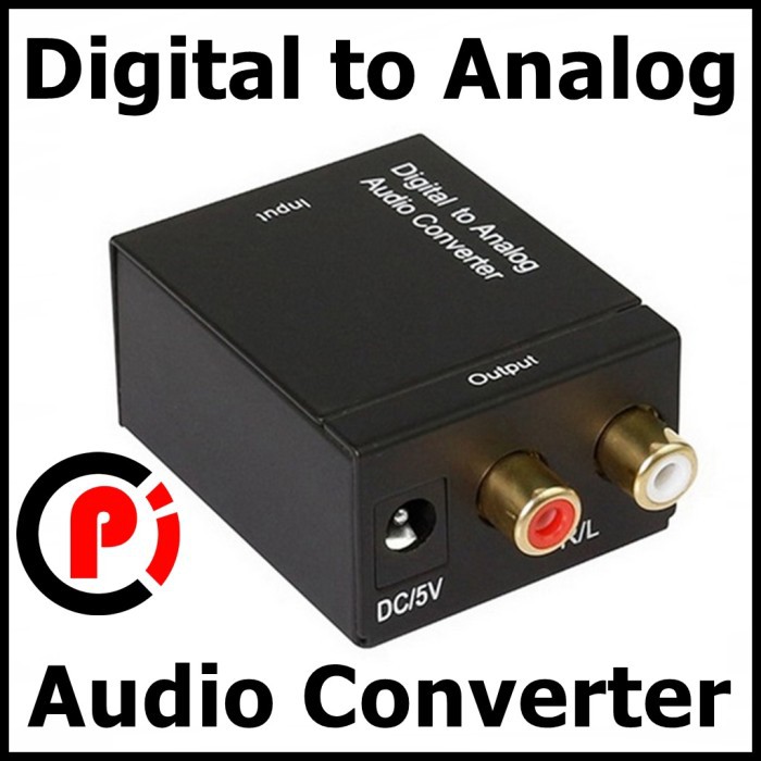 Audio Konverter Digital to Analog Converter DAC Coaxial Toslink ke RCA