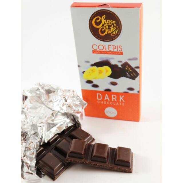 

Cokelat Bar Pisang Crunchy by Choco Mold Chika kemasan 100gram