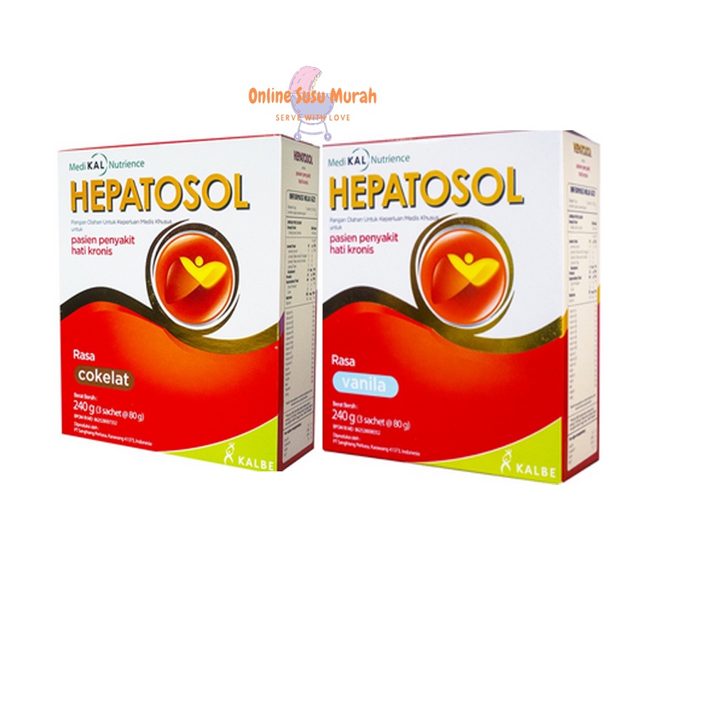 HEPATOSOL Vanila Coklat 240 g - NUTRISI KESEHATAN HATI