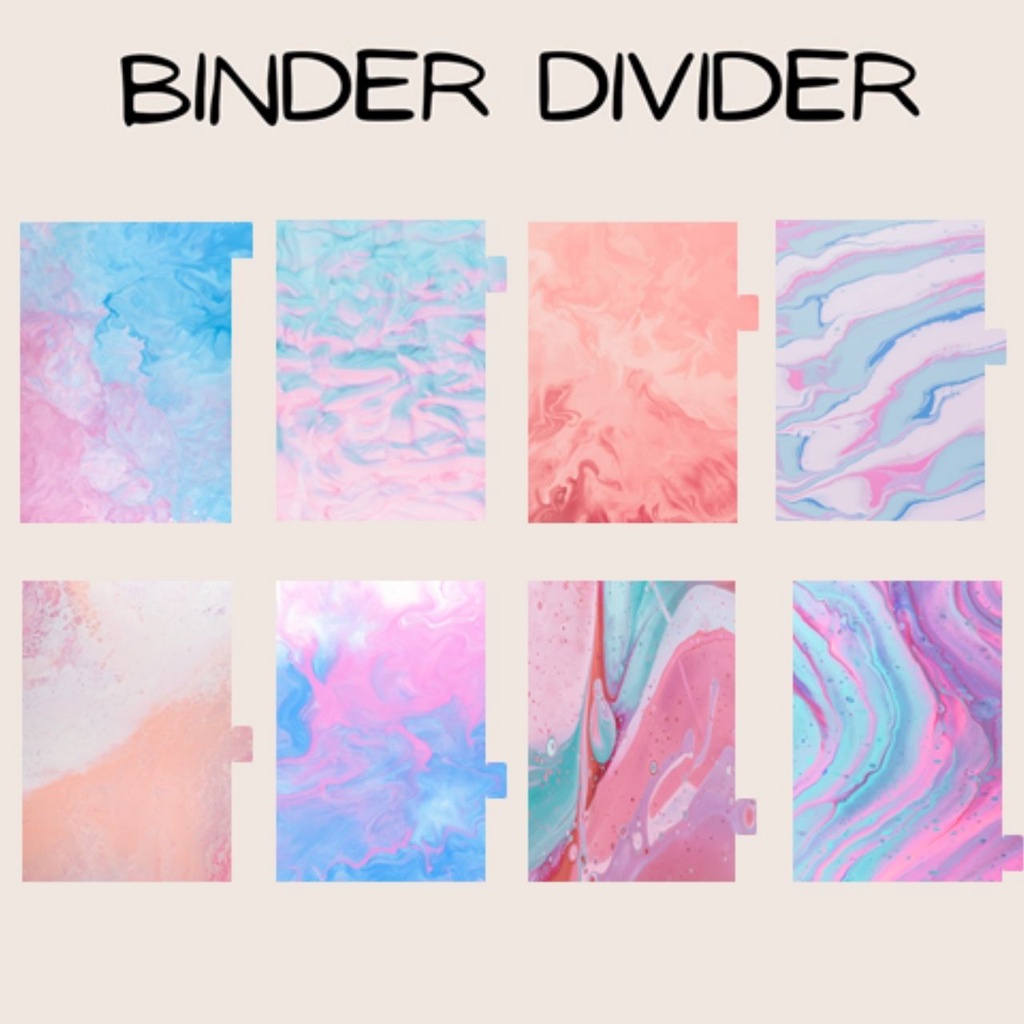 

PEMBATAS BUKU (BINDER DIVIDER) AESTHETIC KEKINIAN DAN MURAH UNTUK A5 DAN B5