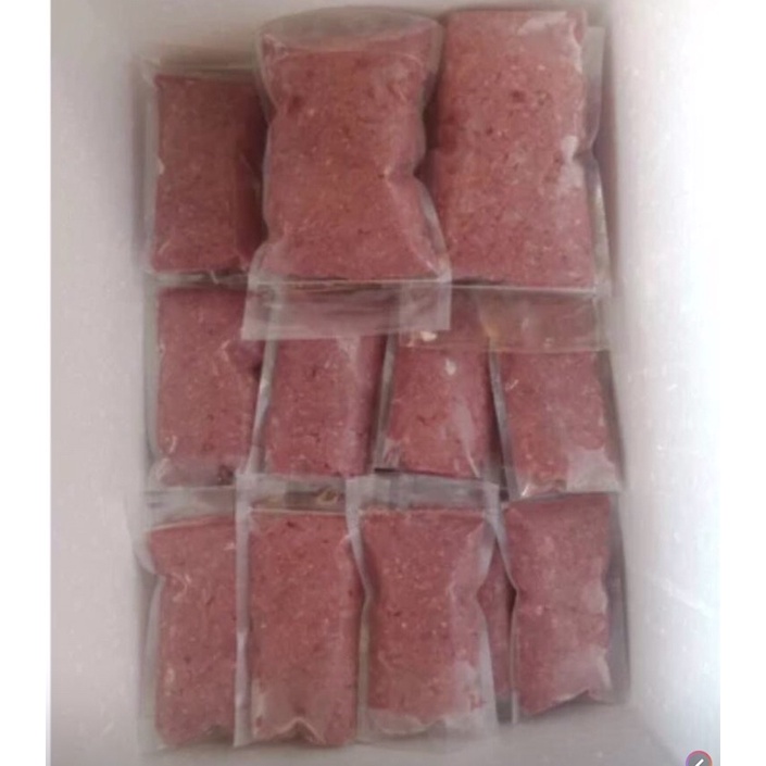 Daging puyuh giling utk kucing dan anjing