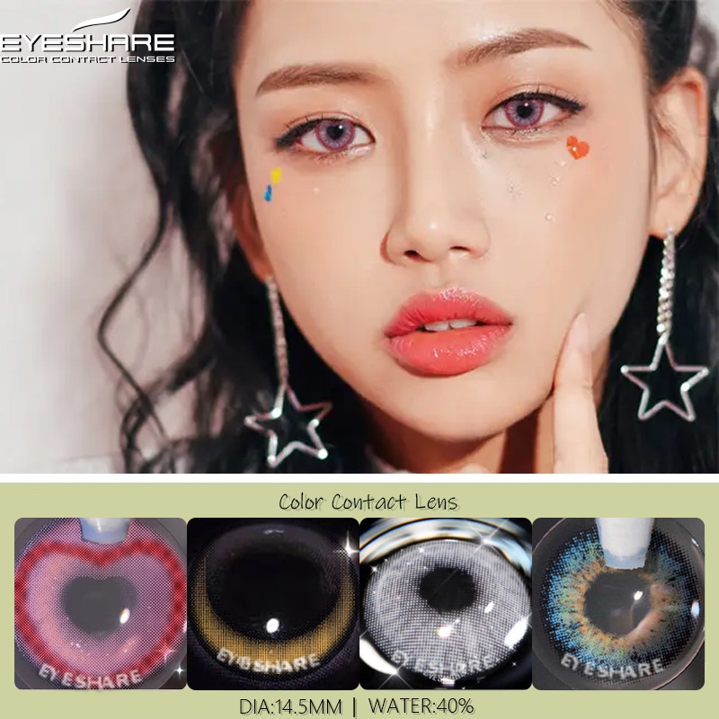 [✅COD] Softlens Murah Lensa Kontak Warna Alami RICH GIRL Untuk Riasan Soflens Mata Normal Lensa Kontak Hijau Grey Cokelat