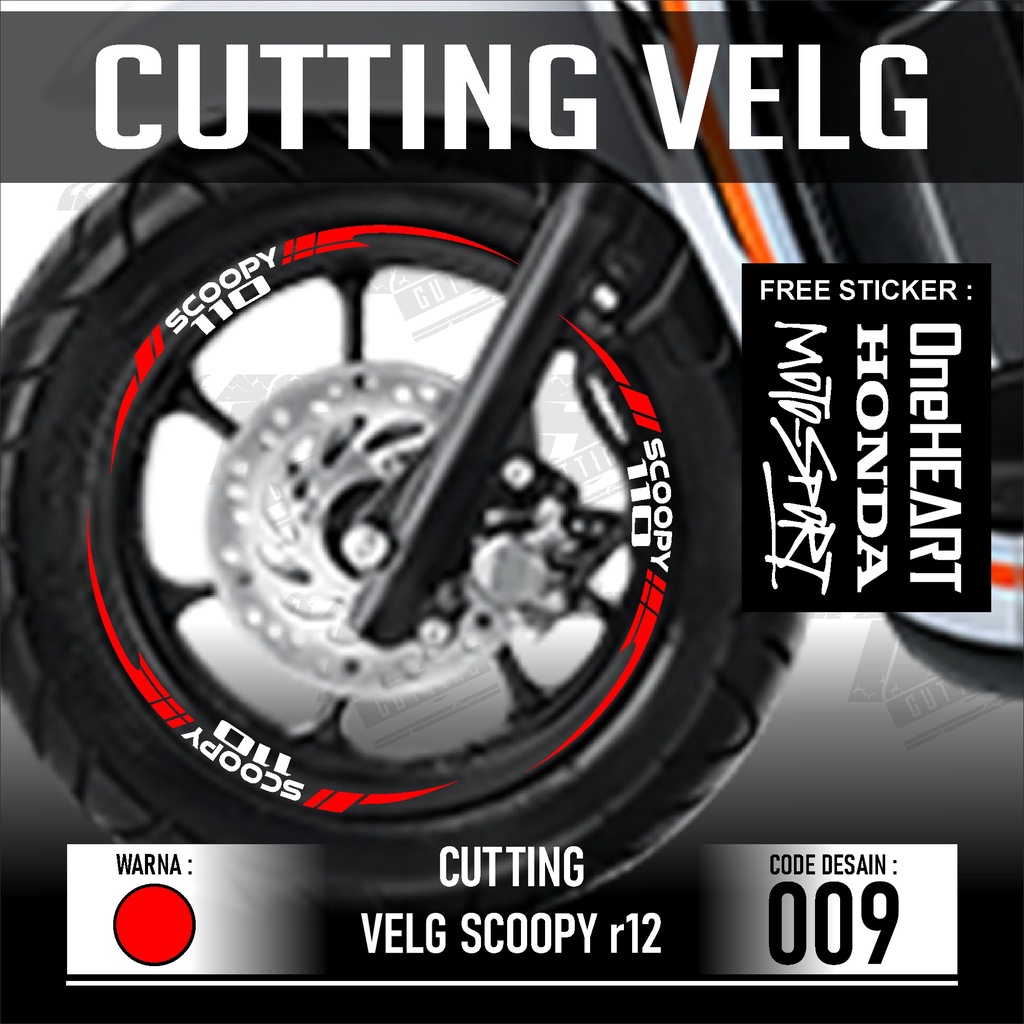 Stiker velg Scoopy lis velg Scoopy stiker velg motor Scoopy list velg honda Scoopy sticker velg Scoo