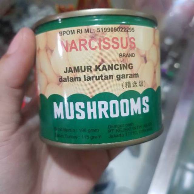 Jamur Kancing kaleng Narcissus Champignon 198gr