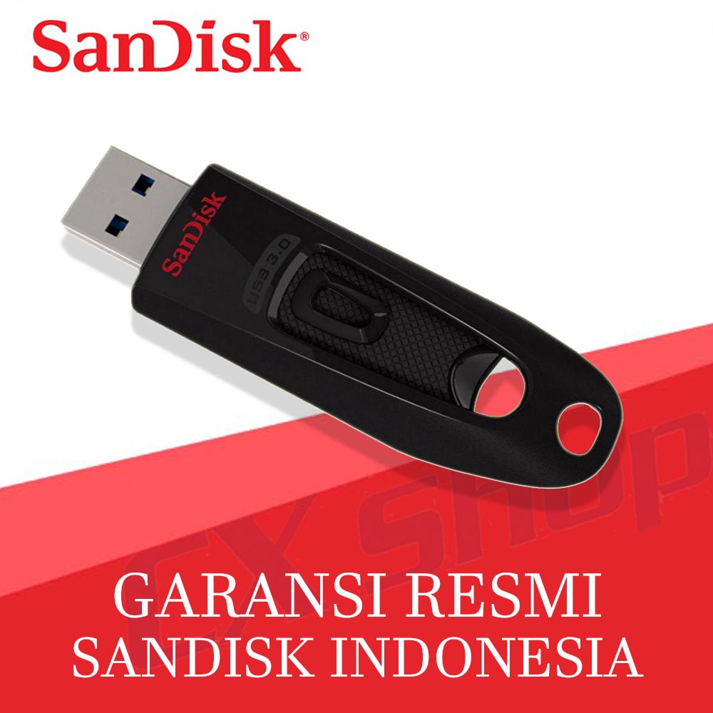 Jual SanDisk Ultra USB 3.0 100MB/s Flashdisk CZ48 256GB GARANSI RESMI