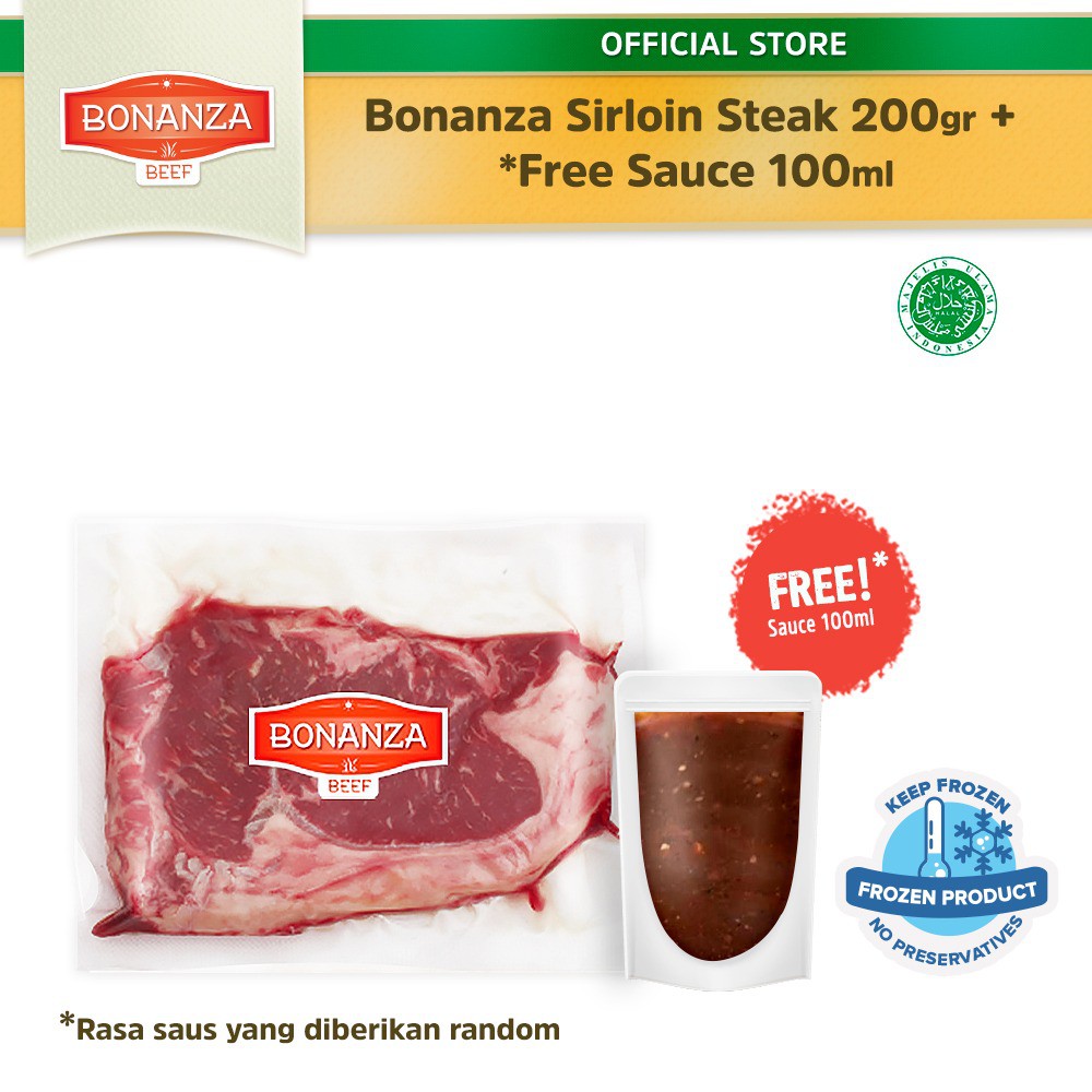 

Bonanza Beef Sirloin Steak 200gr