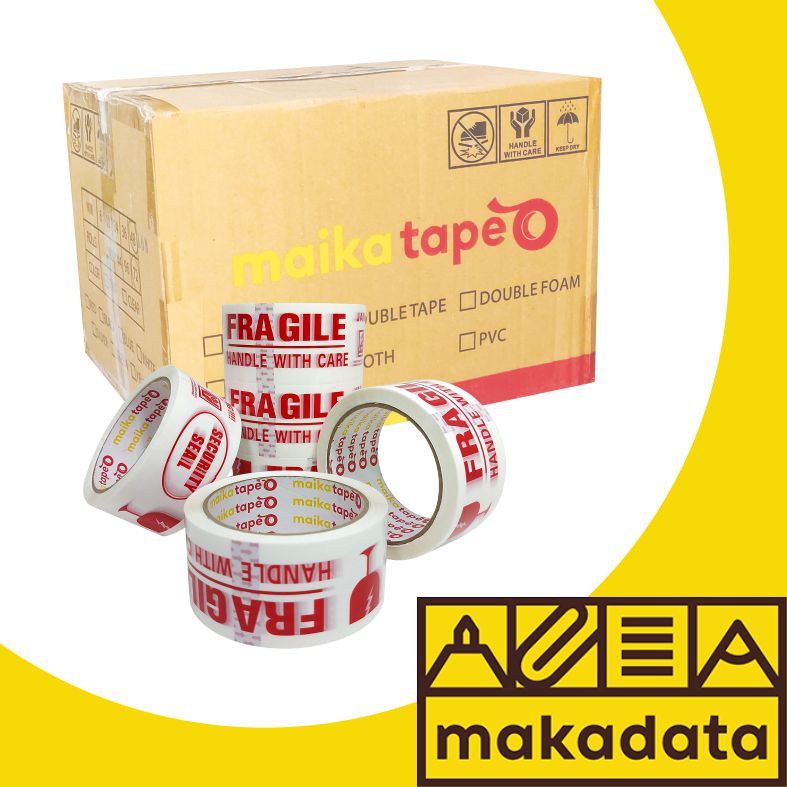

OPP TAPE | PLAKBAN | LAKBAN FRAGILE PUTIH MAIKATAPE 48MM (1BOX) MURAH