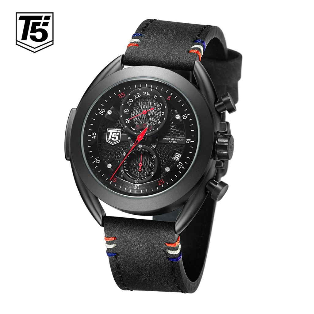 Jam Tangan Pria Chrono Stopwatch T5 H3673G 3673 Original