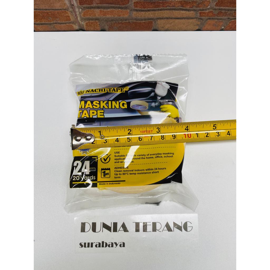 Isolasi Kertas 24mm NACHI TAPE 20 yard - Masking Tape 1in Solasi Cat