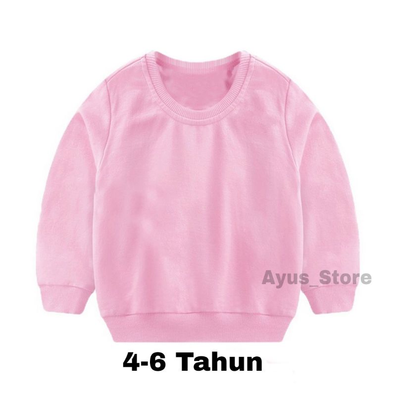SWEATER ANAK POLOS LAKI LAKI / SWEATER ANAK POLOS WANITA /  SWEATER CREWNECK POLOS / jaket anak