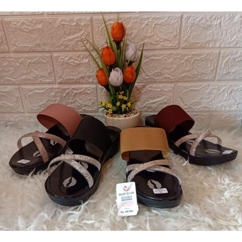 Sandal wedges sofiya elastis mika 5cm