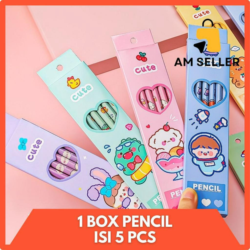 Pensil Set Alat Tulis Sekolah Anak Lucu Stationery Set