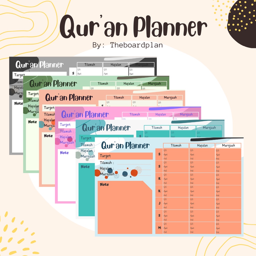 

Quran planner/ quran jurnal/ papan planner