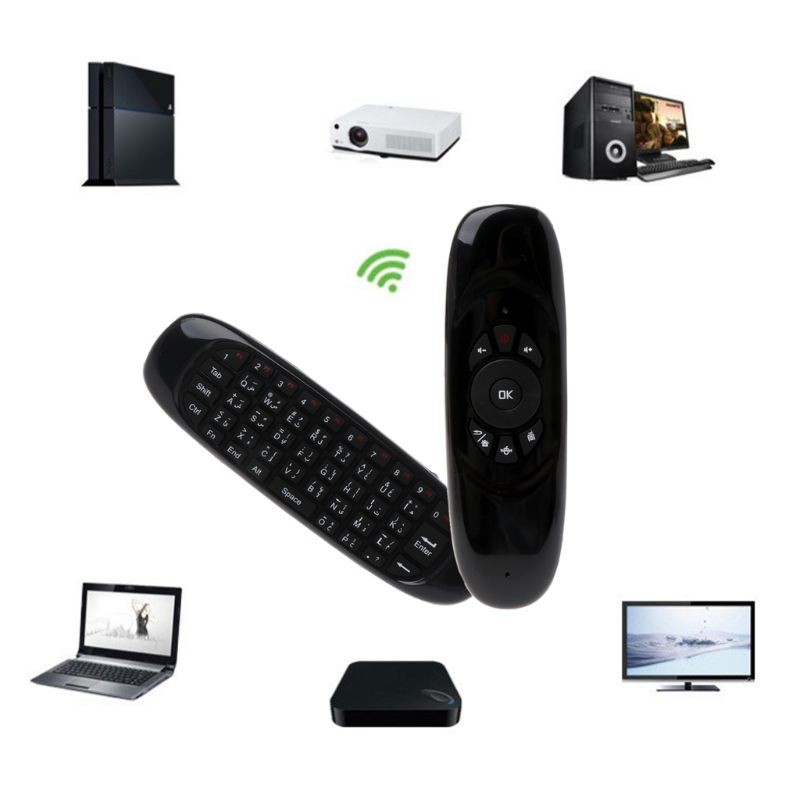 Russian C120 Fly Air Mouse 2.4G Wireless Keyboard Remote Control Android Box PC