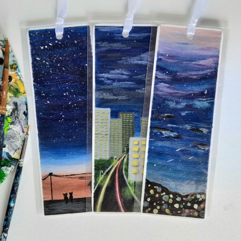 

HANDMADE BOOKMARK - Night view
