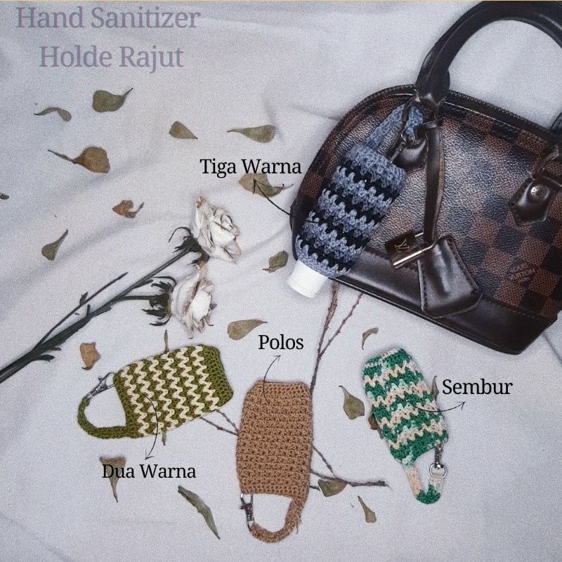 Hand Sanitizer Holder Rajut / Gantungan Hand Sanitizer Rajut 50ml-60ml