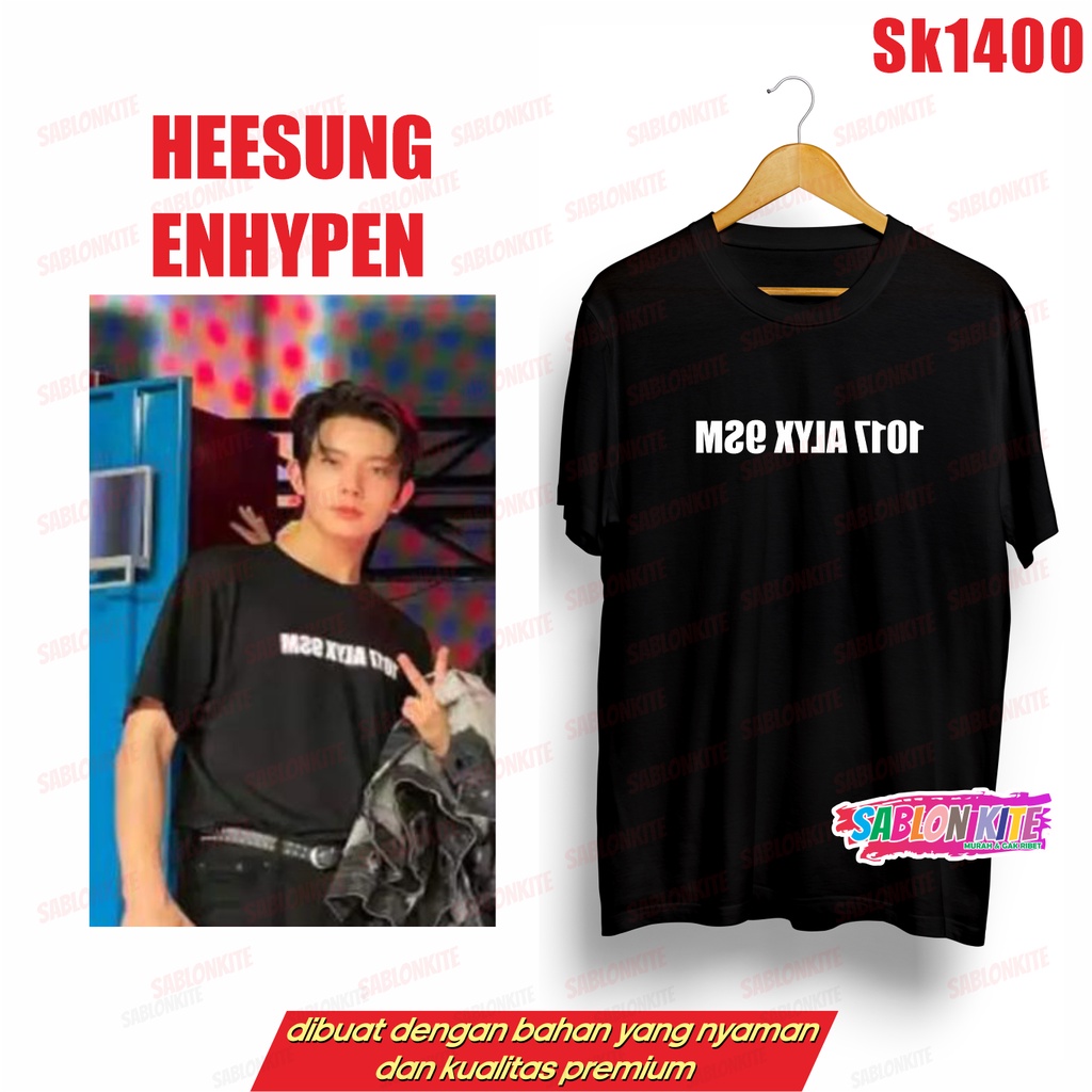 MURAH!!! KAOS HEESUNG 1017 SK1400 UNISEX COMBED 30S KPOP