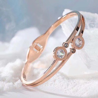  Gelang  Wanita Titanium  premiun lapis emas Anti Karat model  