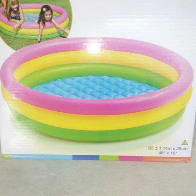 Kolam renang intex 57412 rainbow 114cm