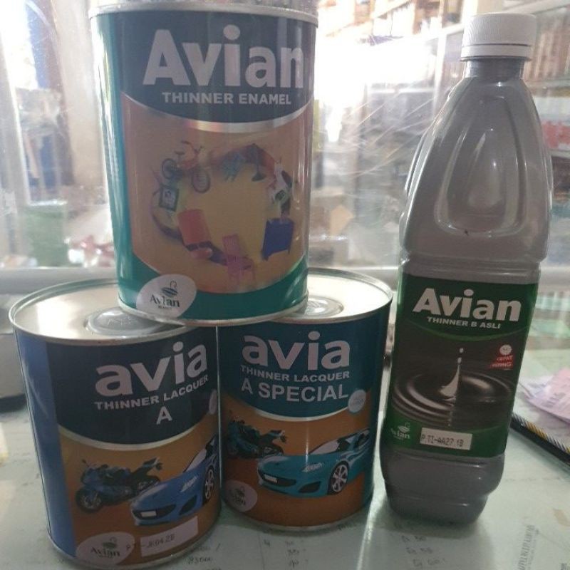 THINER AVIAN TINER TINNER A SPESIAL B ASLI & ENAMEL MOBIL MOTOR SEPEDA FURNITURE 1LTR PENGENCER CAT