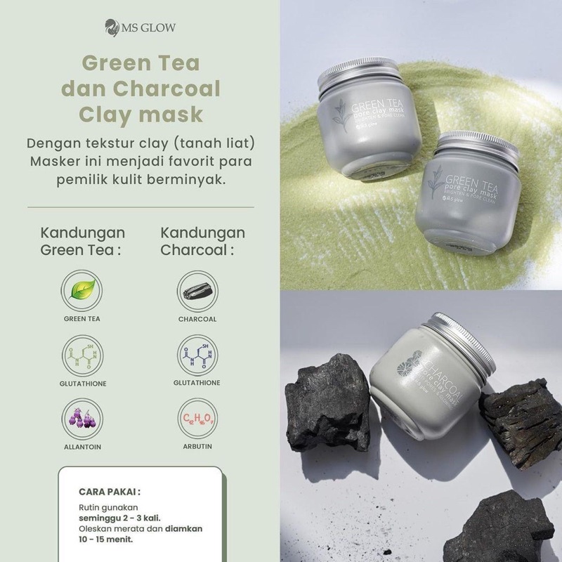 Ms Glow Clay Mask Charcoal