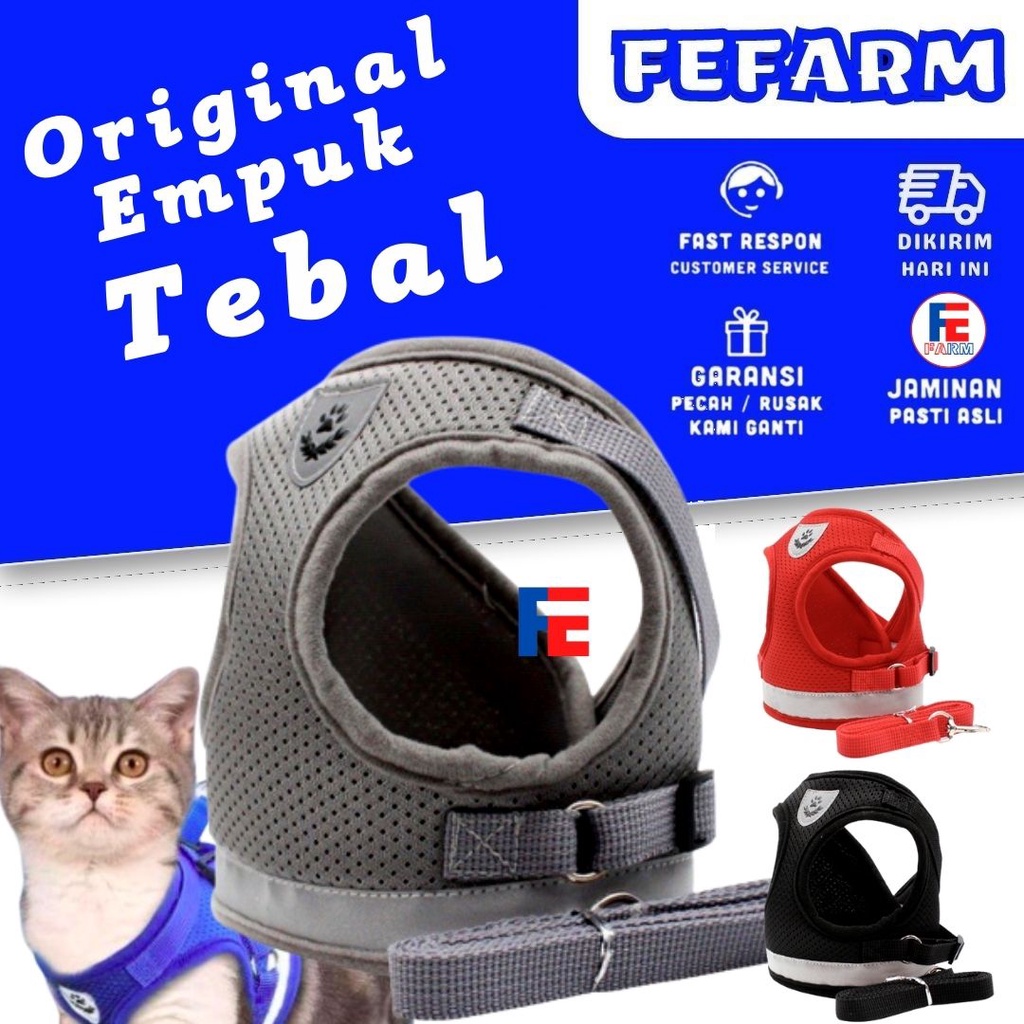 TALI HARNESS ANJING KUCING TALI TUNTUN KUCING TALI KUCING FEFARM