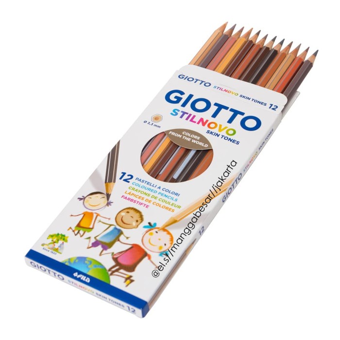 

WARNAPENSIL- GIOTTO STILNOVO SKIN TONES 12 WARNA -PENSIL WARNA