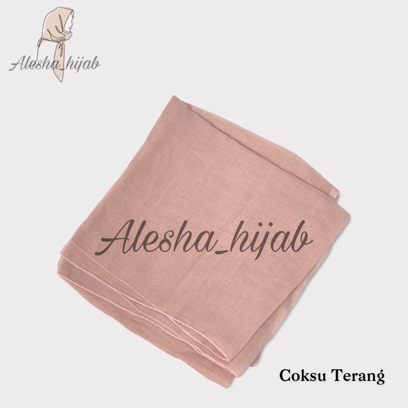 Segi Empat Paris | Jilbab Paris | Hijab Paris | Kerudung Paris Polos Premium-Coklat Susu Terang