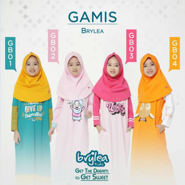 GB ALL Gamis  Anak Lucu Bahan Cotton Combed  Fashion 