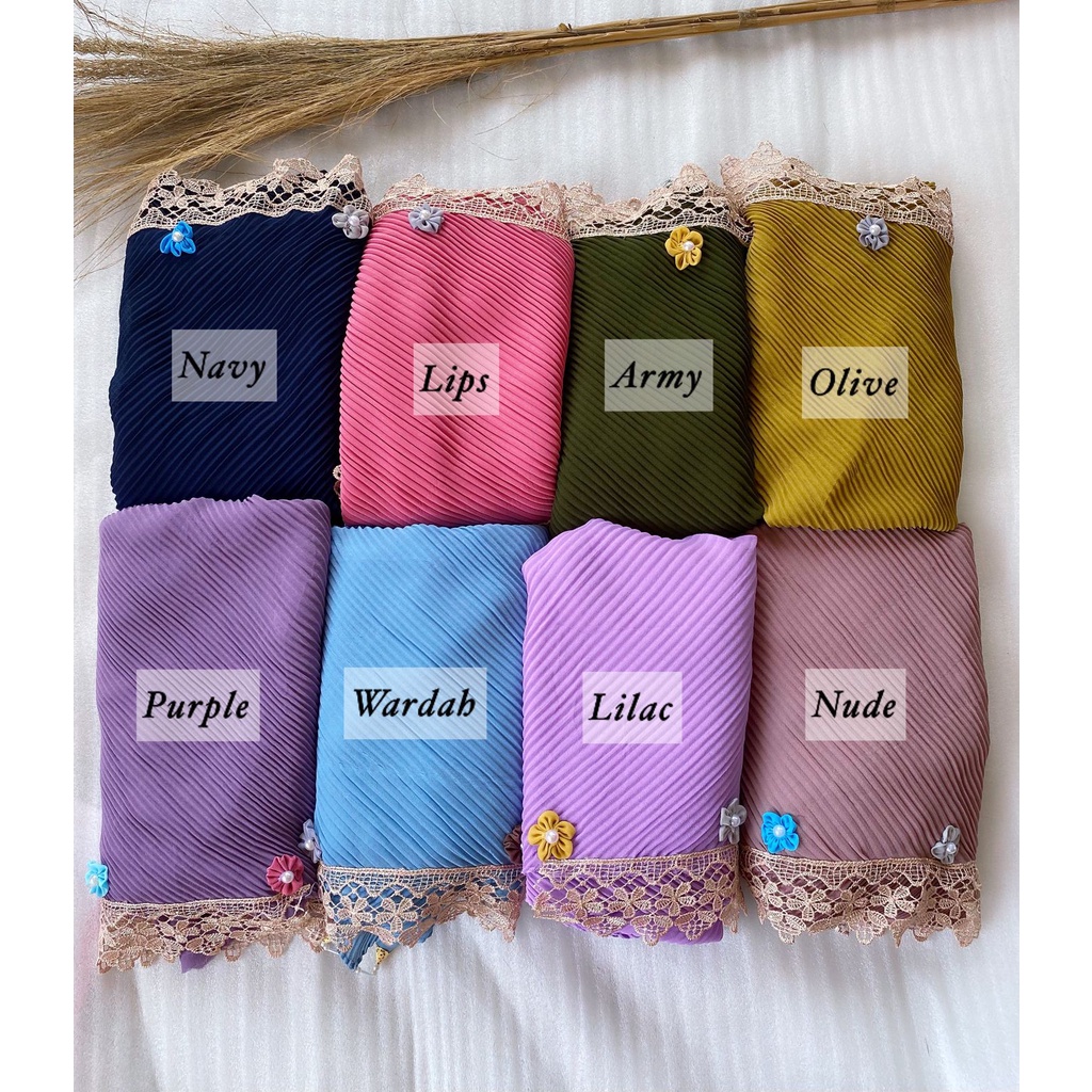 HIJAB SEGIEMPAT PLISKET NAGITA ORY KERUDUNGNAJWA SIZE LEBAR/JILBAB SEGIEMPAT PLISKET NAGITA RENDA SIZE LEBAR-3