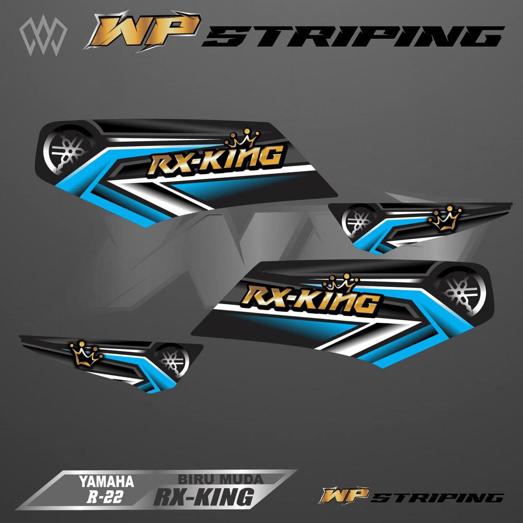 STRIPING RX KING - STIKER VARIASI LIST SKOTLET MOTOR YAMAHA RX KING - R-22