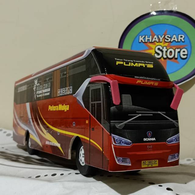 Miniatur bus bis SR2 PUTRA MULYA