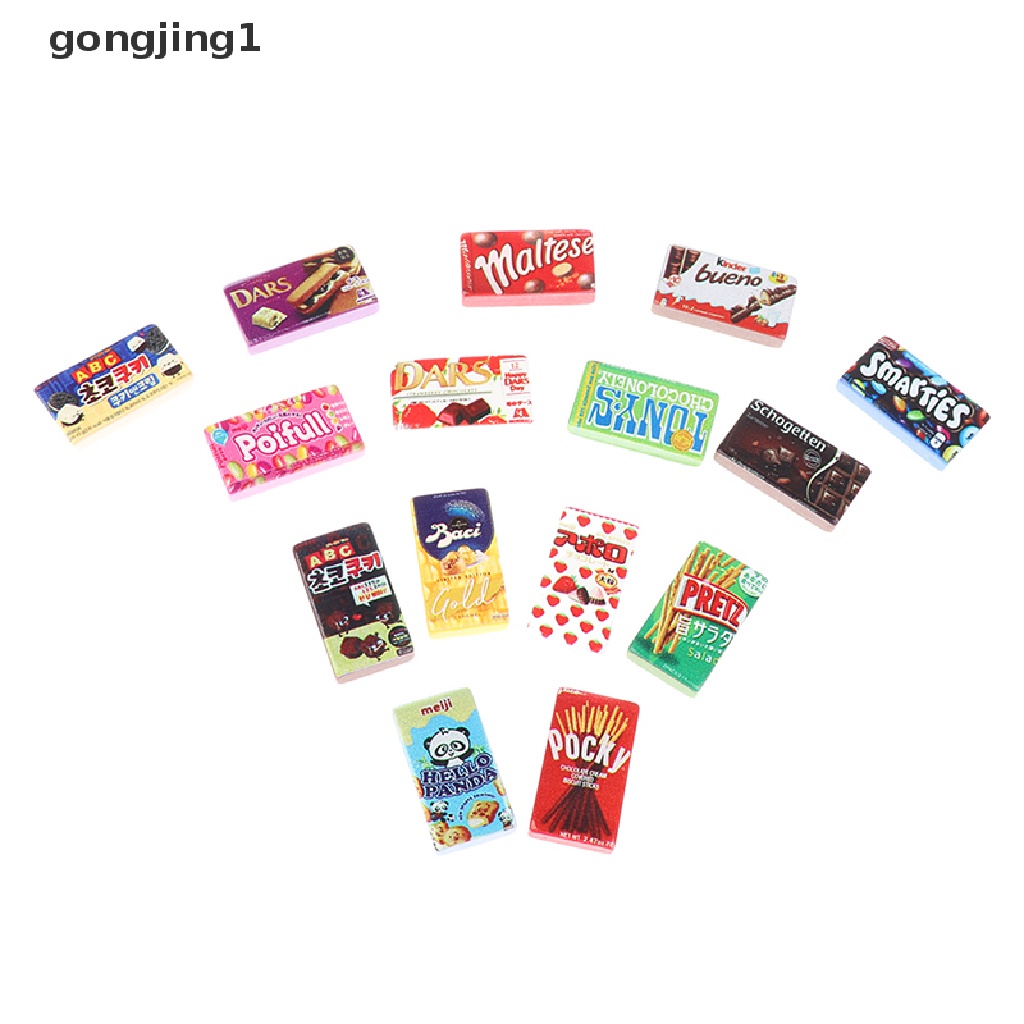 Ggg 10pcs / lot Mainan Miniatur Snack Makanan Supermarket Bahan Resin Untuk Dekorasi Dapur Rumah Boneka