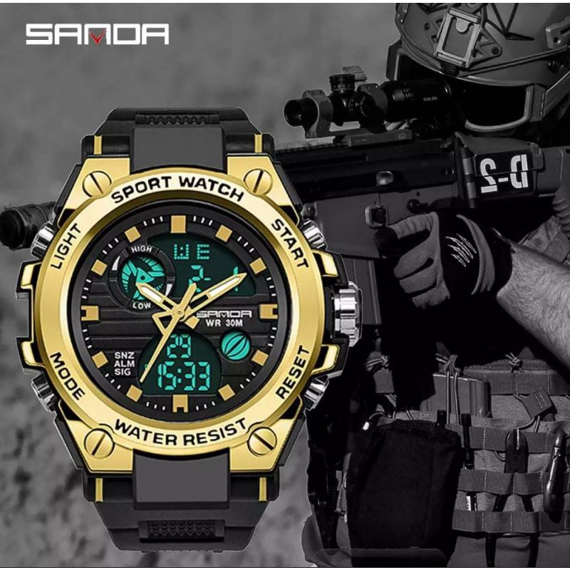 Terlaris Sanda!!! SPORT WATCH Jam Tangan Militer Jam Tangan Tentara Jam Terlaris Outdoor Adventure