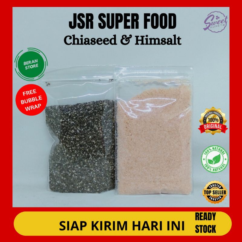

Paket JSR Super Food Garam Himalaya Dan Chia Seeds Hitam