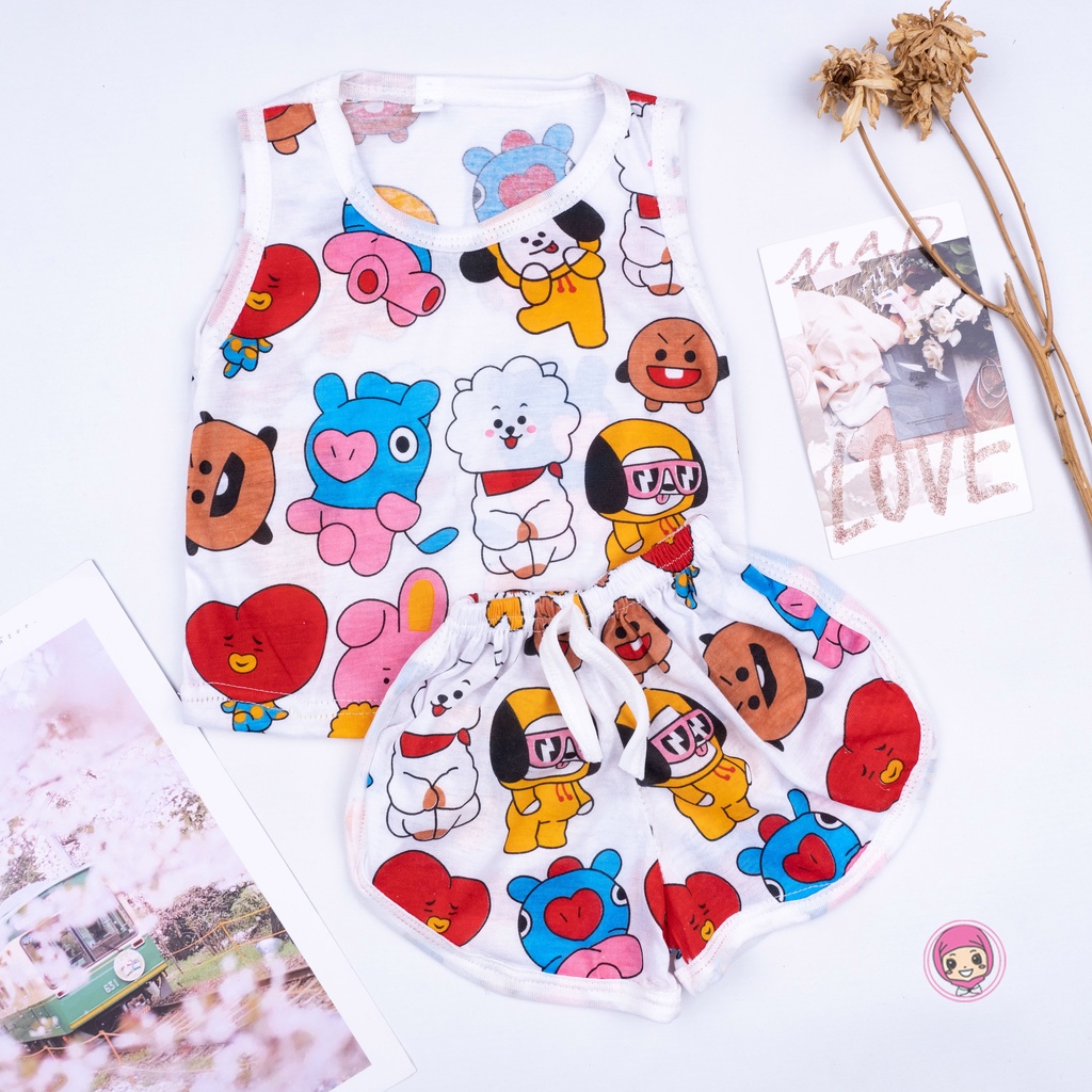 IL - setelan singlet anak cowok / set anak laki laki / setelan anak motif kombinasi
