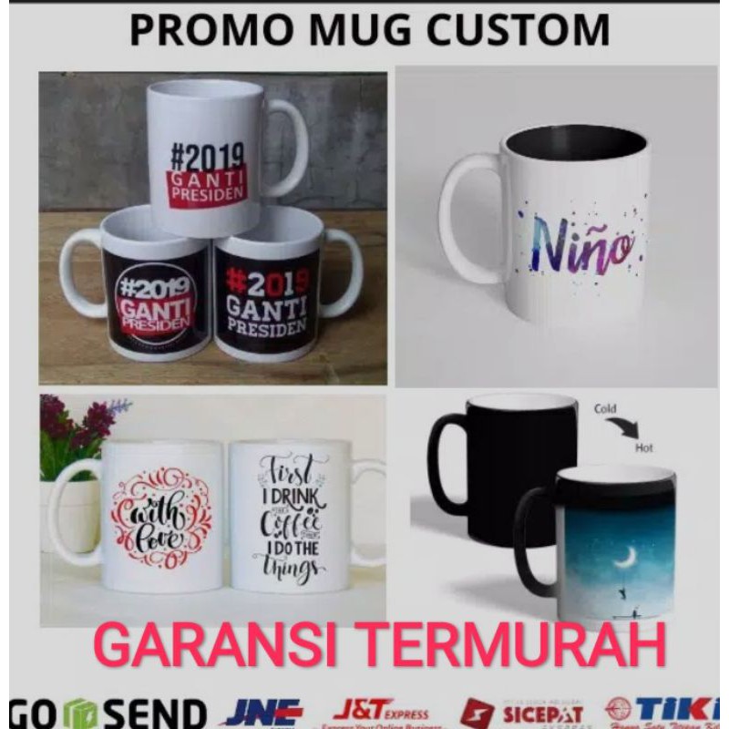 Gelas Mug Bunglon Magic Merchendise Hadiah Nikah UlangTahun Milad Lahiran FREE Bubble DESIGN Foto