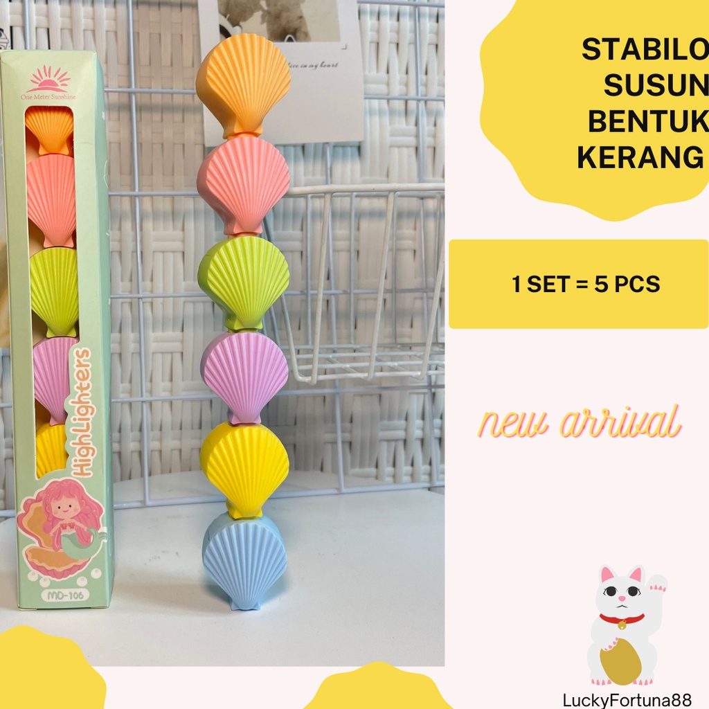 

[Luckyfortuna88] highlighter susun bentuk kerang stabilo susun bentuk kerang lucu murah alat tulis kantor alat tulis sekolah murah kualitas premium