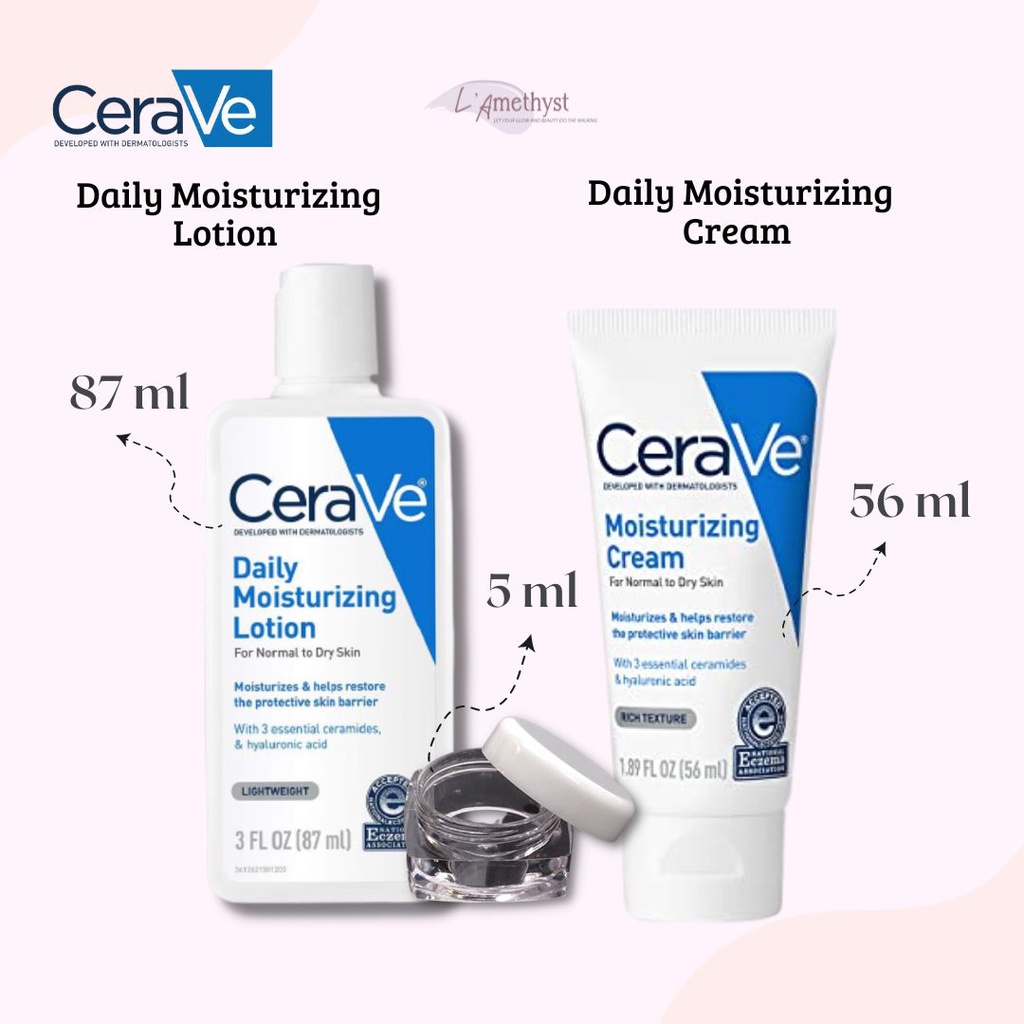 [SHARE IN JAR] CERAVE Daily Moisturizing Lotion & Cream 5ml