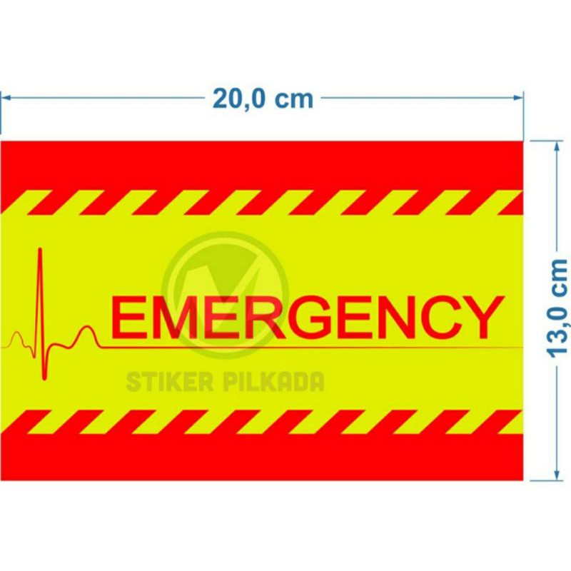 

STIKER EMERGENCY 20x13CM