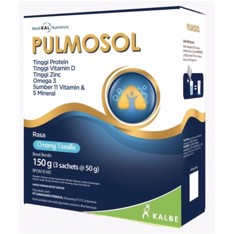 Pulmosol vanilla 150 gram ( susu nutrisi khusus gangguan pernapasan )