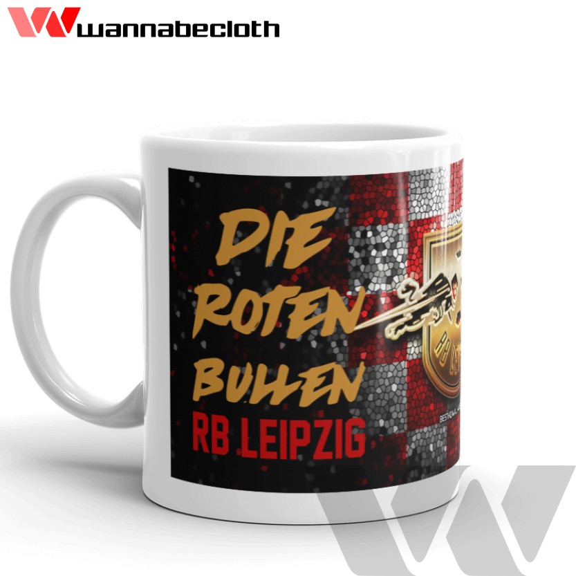 Mug RB Leipzig Gelas RB Leipzig Cetak Mug Custom Kado Gift Hadiah Souvenir Bola RB Leipzig