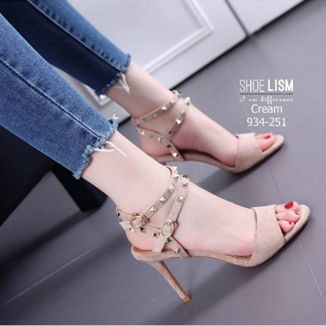 ABBUSHOES AK 01  High Heels Wanita - Suede stut  9cm