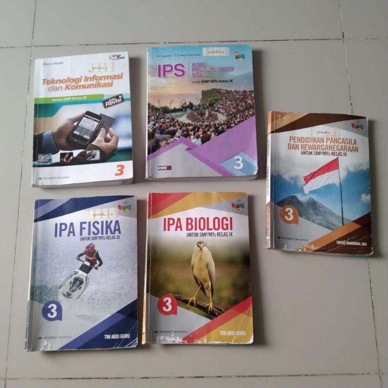 

BUKU KELAS 9 3 SMP Penerbit Erlangga (Bekas)