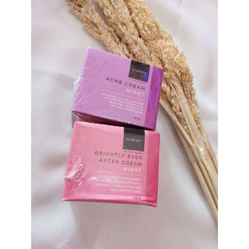 (COD)cream scarlet day/siang &nigh/malam termurah brightly