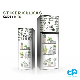  Hiasan  Dapur  Stiker Kulkas 1 Pintu  2 Pintu  Tropical 