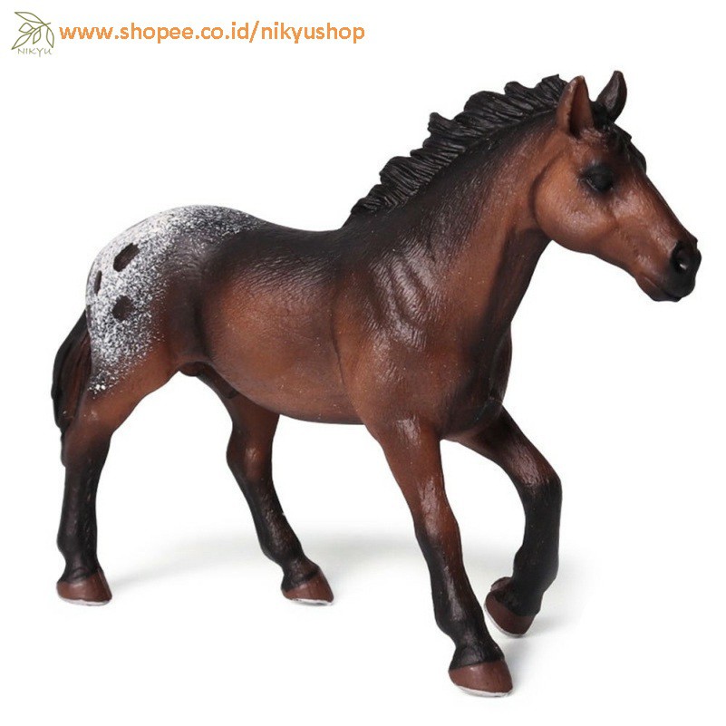 [Nikyushop] Mainan Edukasi Pajangan Miniatur Hewan Kuda Appaloosa Stallion Horse Animal Figure