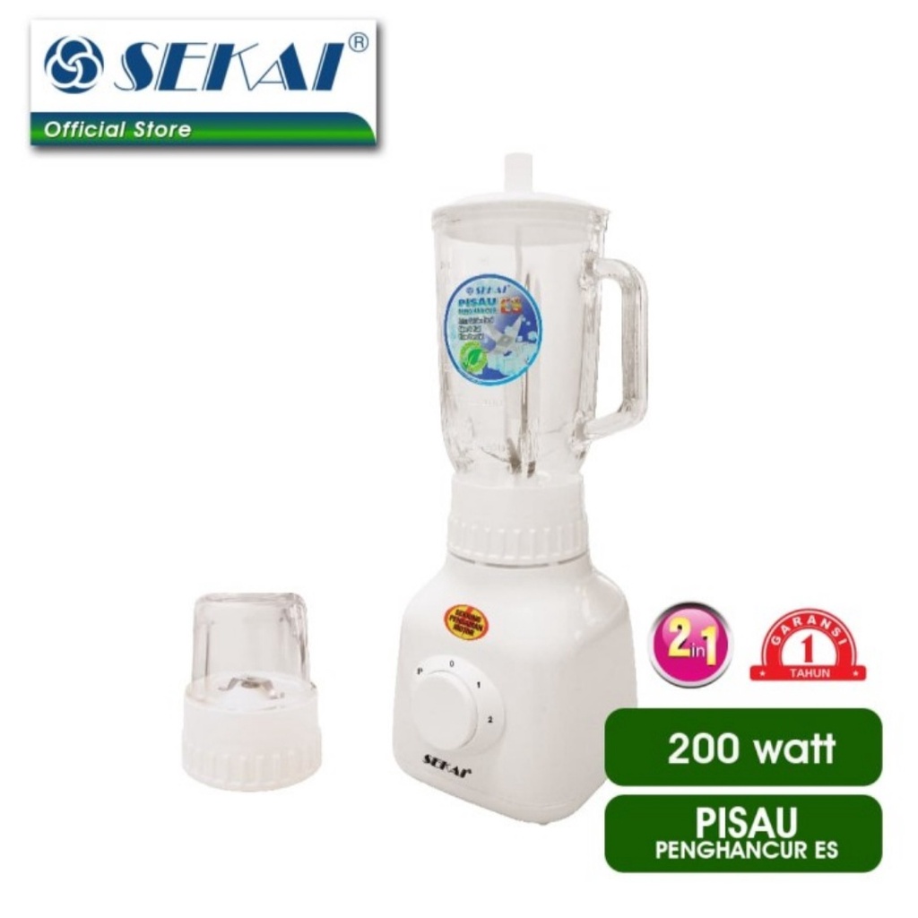 Blender Sekai BL 751 GL 2 in 1 Gelas Kaca Pelumat Juicer Sekai 751GL Blender Kaca Sekai Blender Bumbu