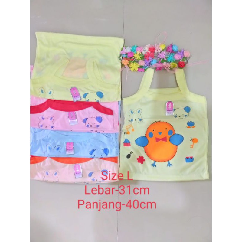 6pcs L Kaos dalam anak cewek/kaos kutang anak/kaos singlet motif/kaos dalam murah