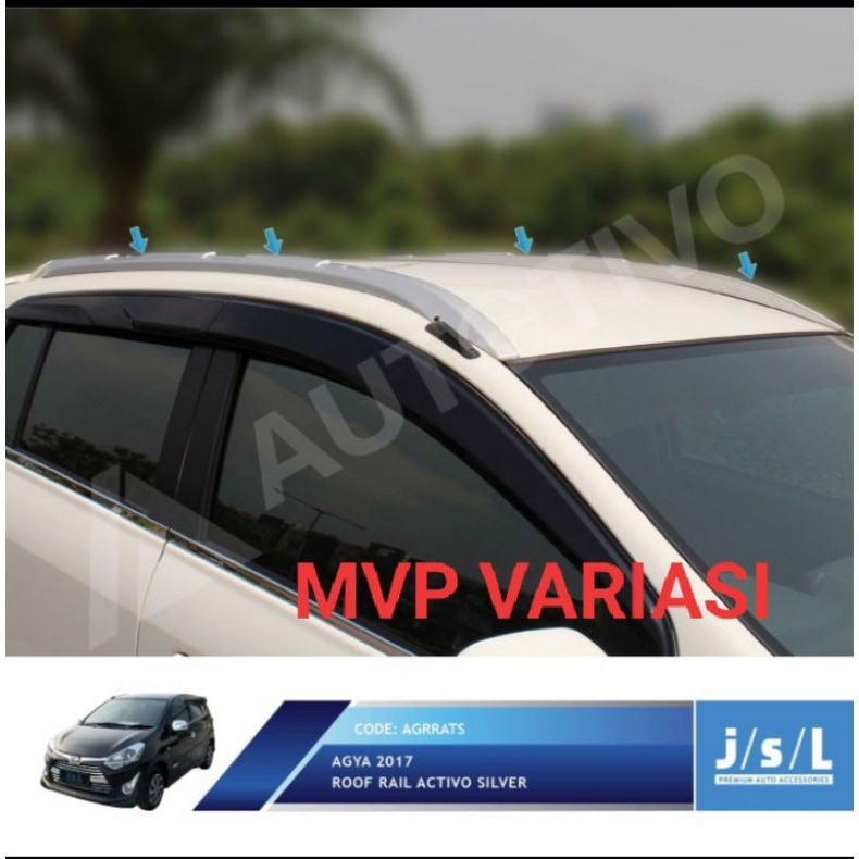 New Agya 2017 Roof Rail Activo warna custom